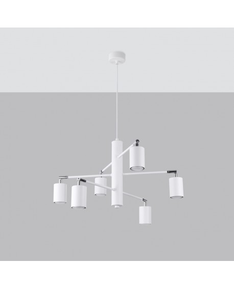 Żyrandol LEMMI 6 biały Sollux SL.1206