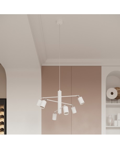 Żyrandol LEMMI 6 biały Sollux SL.1206