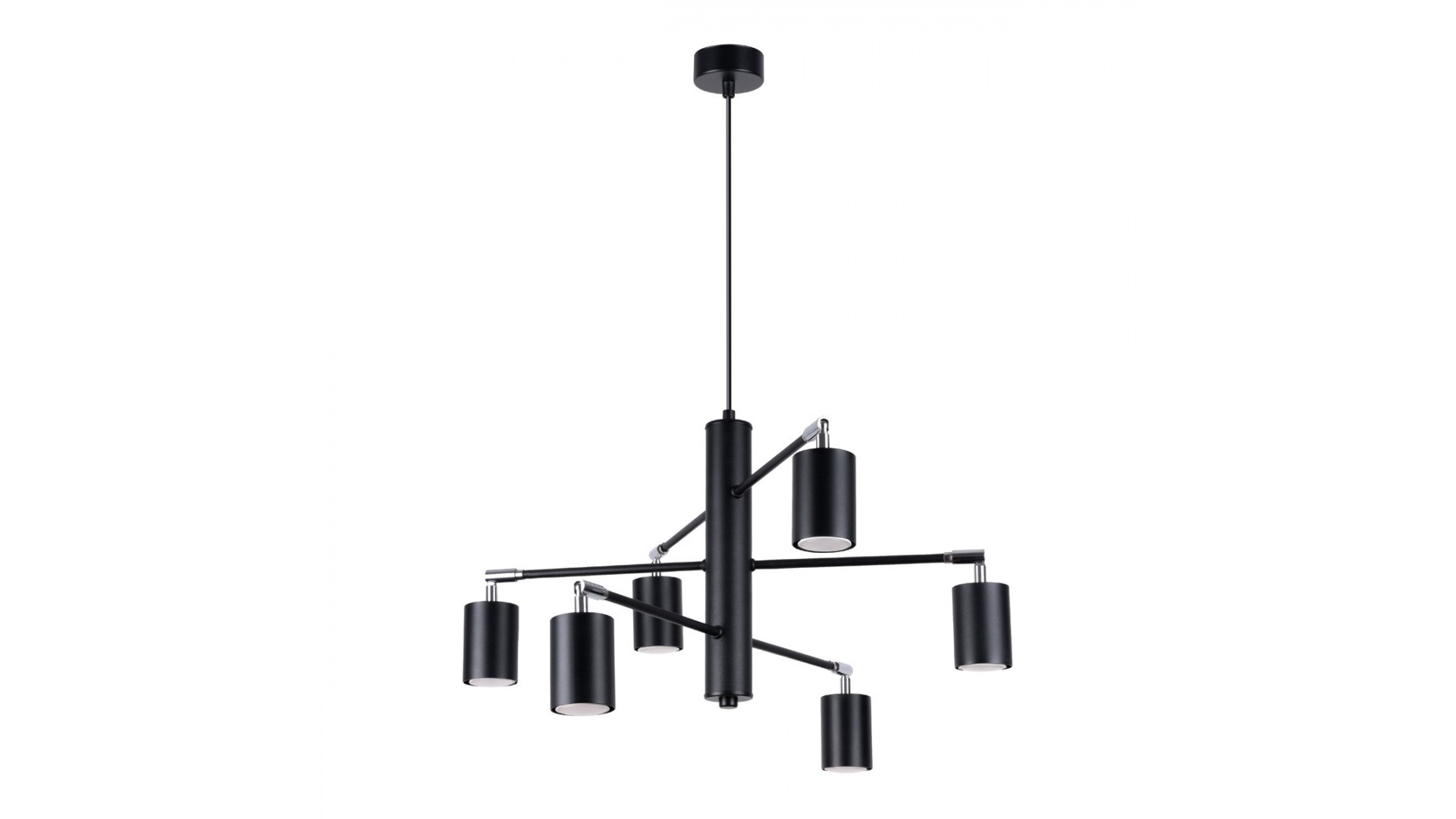 Żyrandol LEMMI 6 czarny Sollux SL.1207