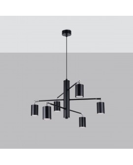 Żyrandol LEMMI 6 czarny Sollux SL.1207