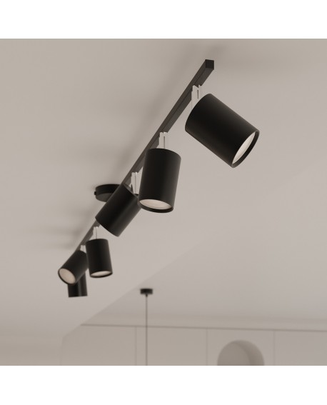 Żyrandol LEMMI 6 czarny Sollux SL.1207