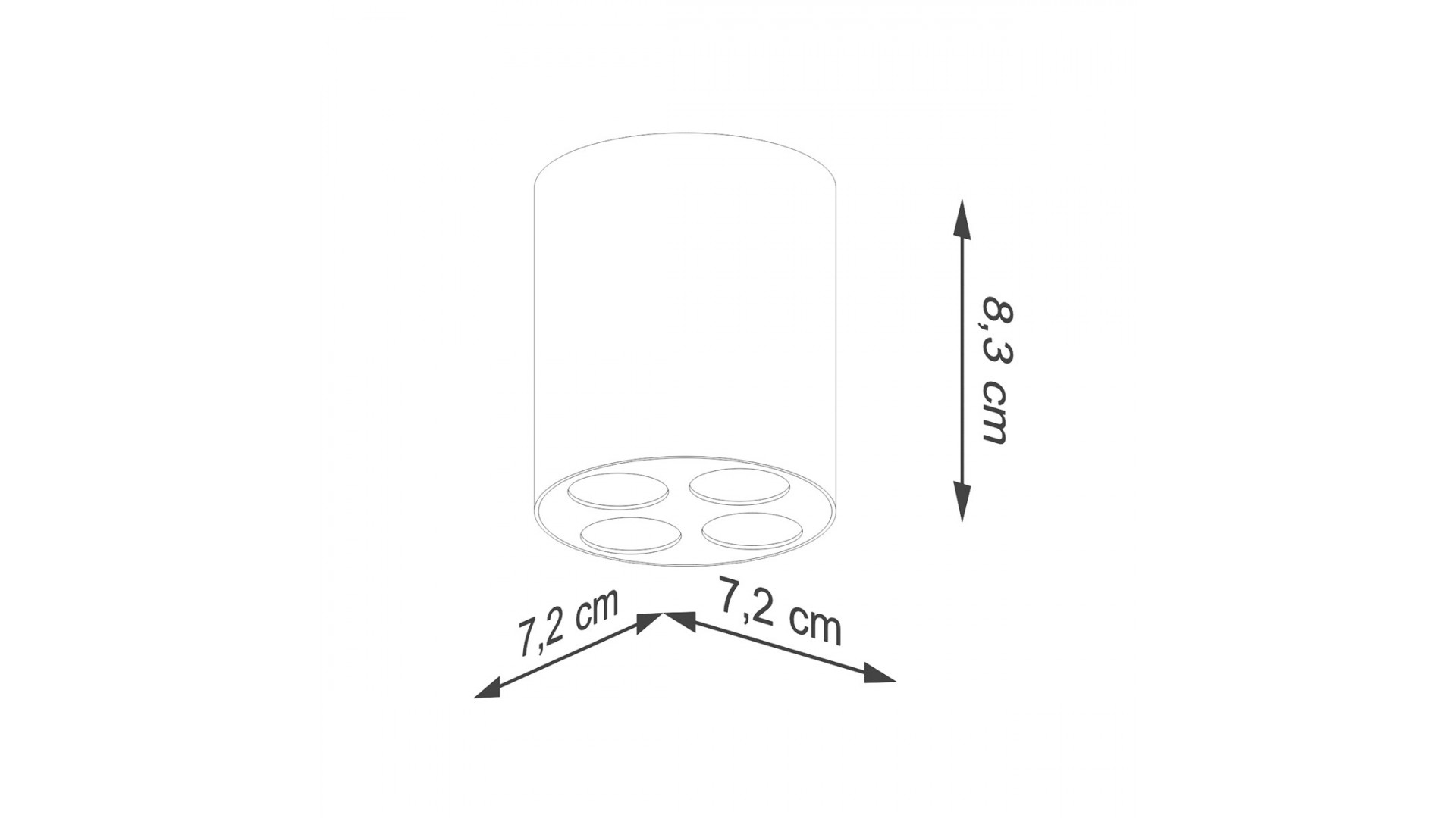 Plafon ZOE czarny LED Sollux SL.1210
