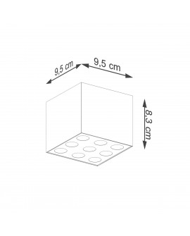 Plafon OZZY czarny LED Sollux SL.1211