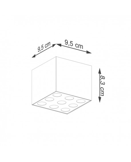 Plafon OZZY czarny LED Sollux SL.1211