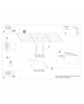Plafon OZZY czarny LED Sollux SL.1211