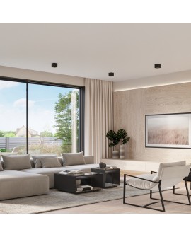 Plafon OZZY czarny LED Sollux SL.1211