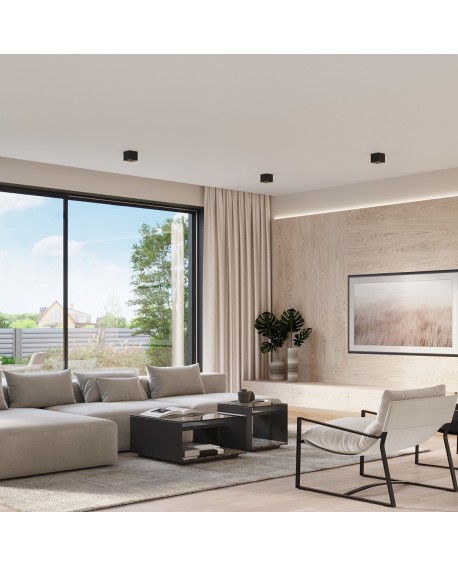 Plafon OZZY czarny LED Sollux SL.1211