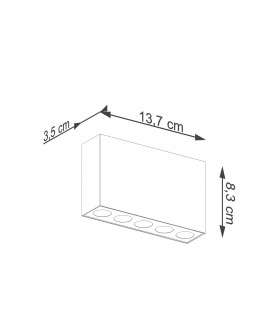 Plafon SOLE czarny LED Sollux SL.1212