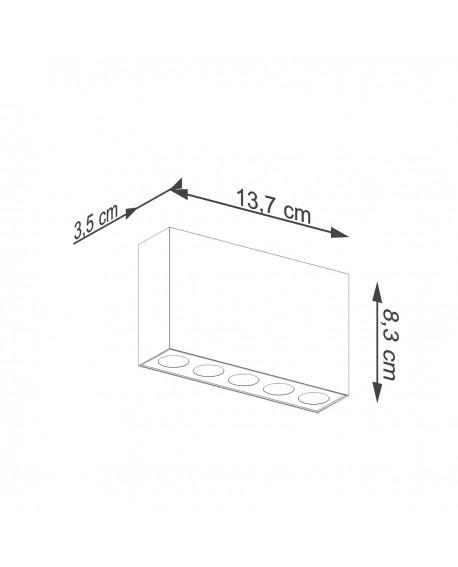 Plafon SOLE czarny LED Sollux SL.1212