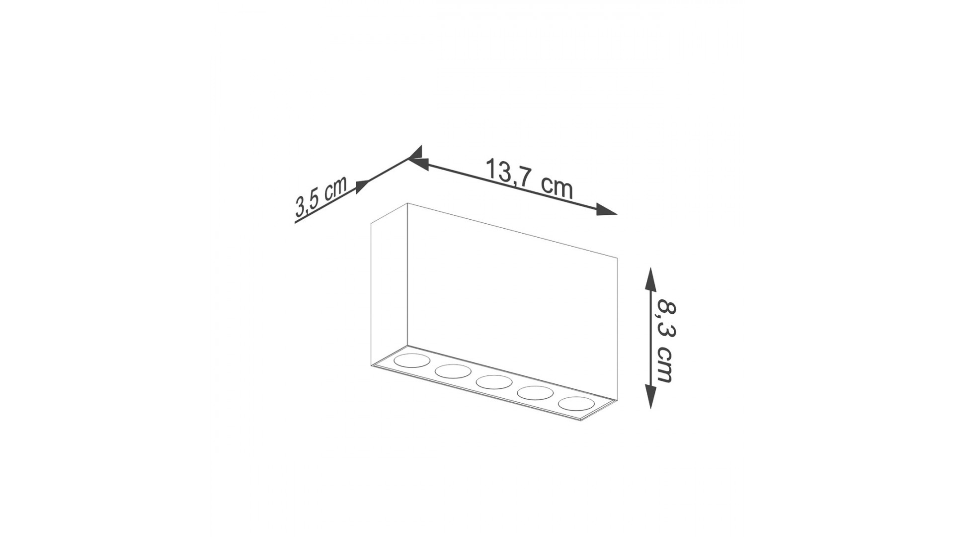 Plafon SOLE czarny LED Sollux SL.1212