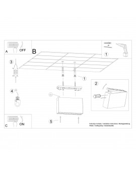 Plafon SOLE czarny LED Sollux SL.1212