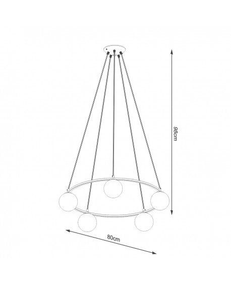 Żyrandol YOLI 5 Sollux SL.1214