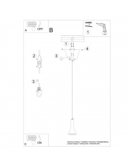Lampa wisząca REA 1 beton Sollux SL.1223