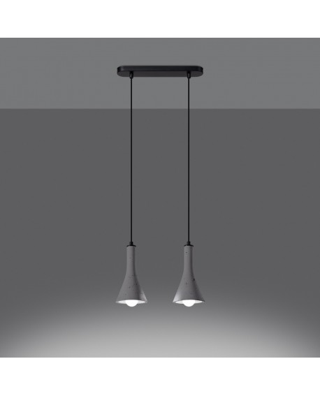 Lampa wisząca REA 2 beton Sollux SL.1224