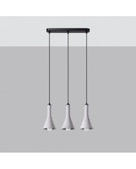 Lampa wisząca REA 3L beton Sollux SL.1225