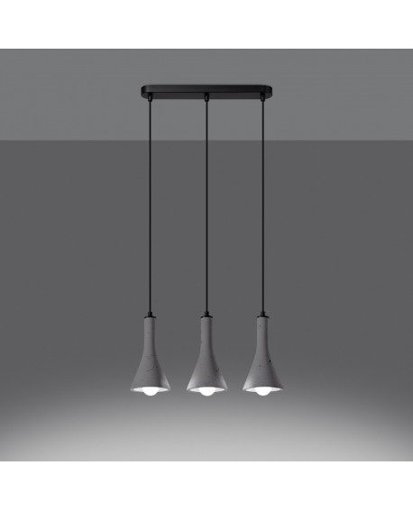 Lampa wisząca REA 3L beton Sollux SL.1225