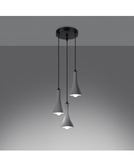 Lampa wisząca REA 3P beton Sollux SL.1226