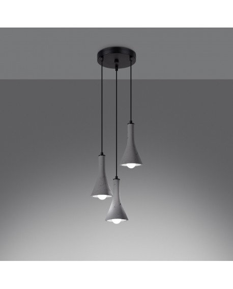 Lampa wisząca REA 3P beton Sollux SL.1226
