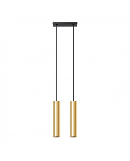 Lampa Wisząca LAGOS 2 złoty połysk Sollux SL.1241