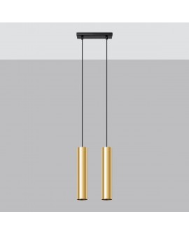 Lampa Wisząca LAGOS 2 złoty połysk Sollux SL.1241