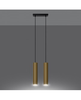 Lampa Wisząca LAGOS 2 złoty połysk Sollux SL.1241