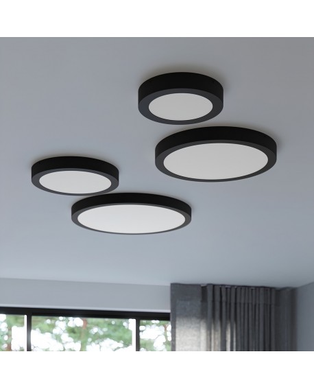 Plafon ONYX 30 czarny LED 3000K Sollux SL.1242