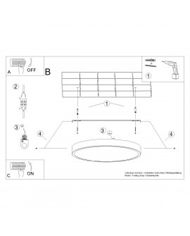 Plafon ONYX 30 biały LED 3000K Sollux SL.1243