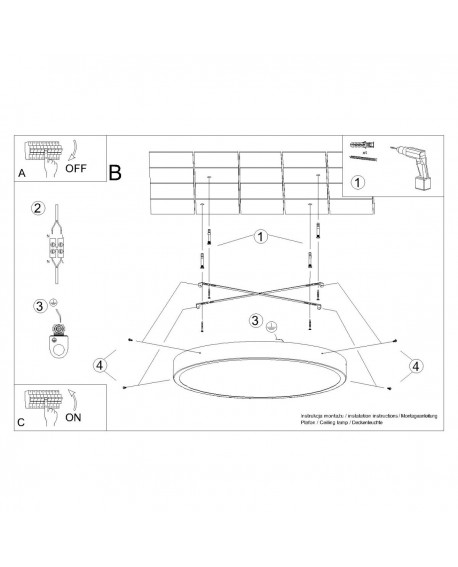 Plafon ONYX 40 czarny LED 3000K Sollux SL.1244