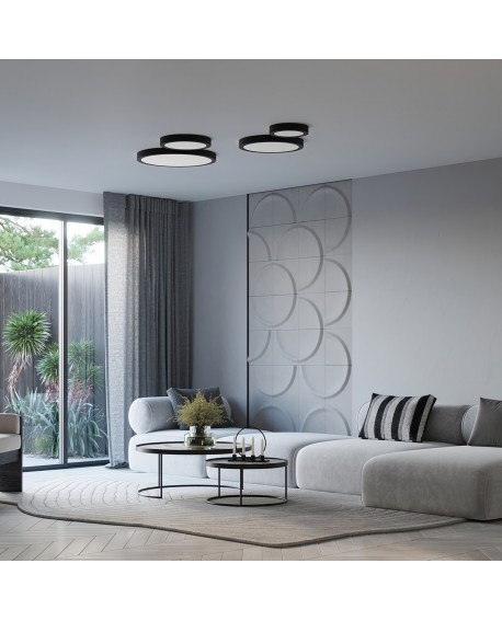 Plafon ONYX 40 czarny LED 3000K Sollux SL.1244