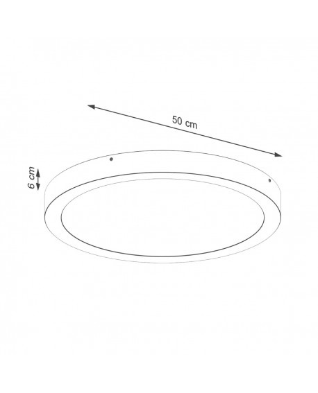 Plafon ONYX 50 czarny LED 3000K Sollux SL.1246