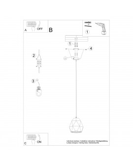 Lampa wisząca ceramiczna MINT Sollux SL.1251