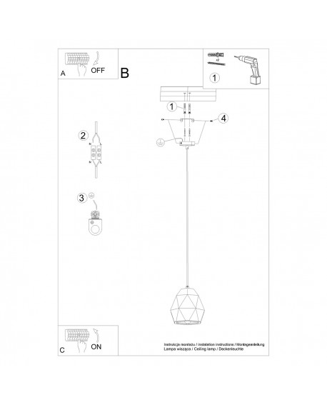 Lampa wisząca ceramiczna MINT Sollux SL.1251
