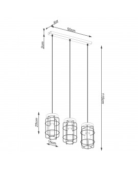 Lampa wisząca GOTTO 3L Sollux SL.1264