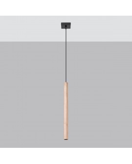 Lampa wisząca PASTELO 1 drewno Sollux SL.1266