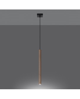 Lampa wisząca PASTELO 1 drewno Sollux SL.1266
