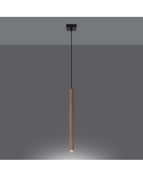 Lampa wisząca PASTELO 1 drewno Sollux SL.1266