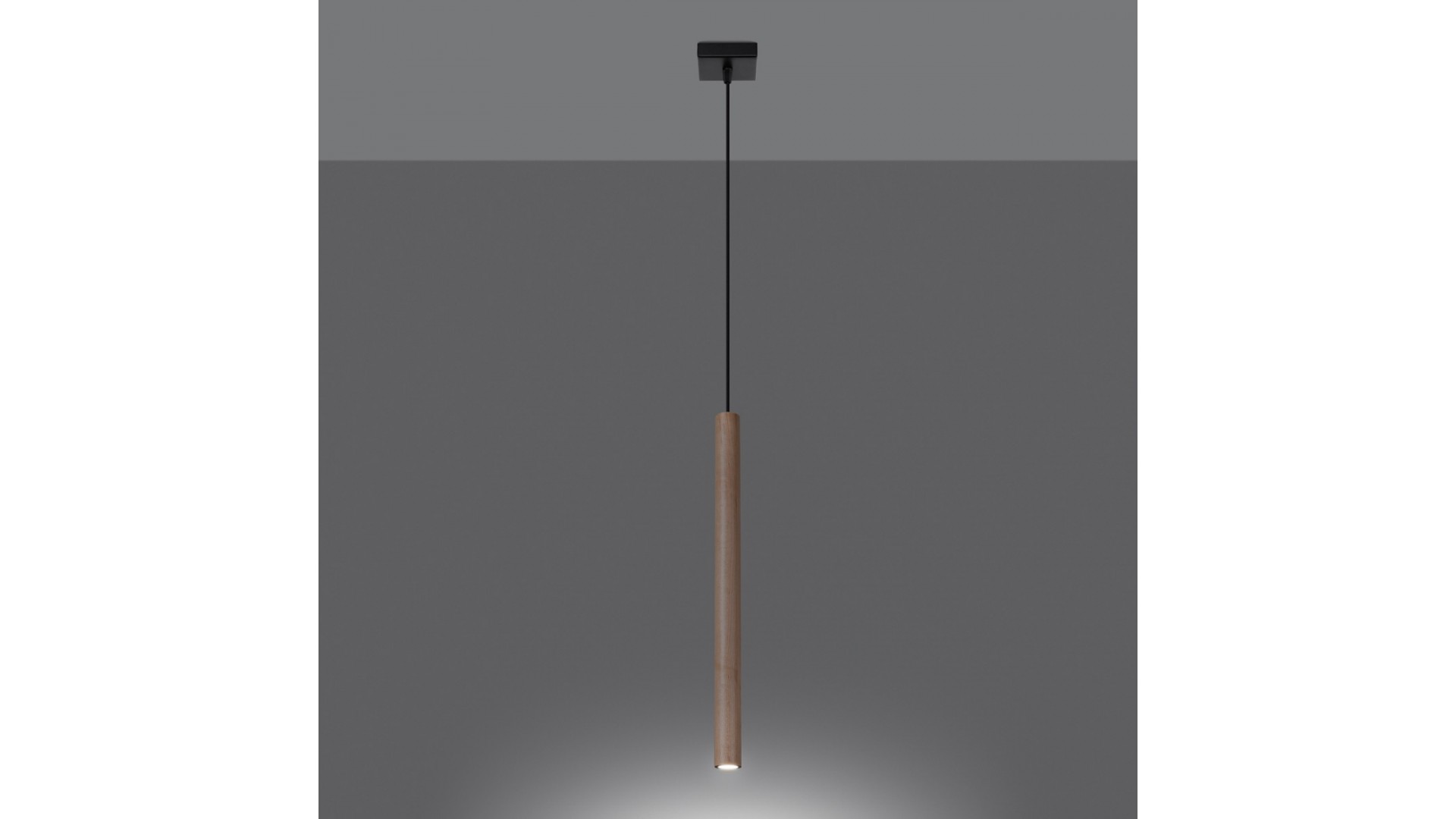Lampa wisząca PASTELO 1 drewno Sollux SL.1266