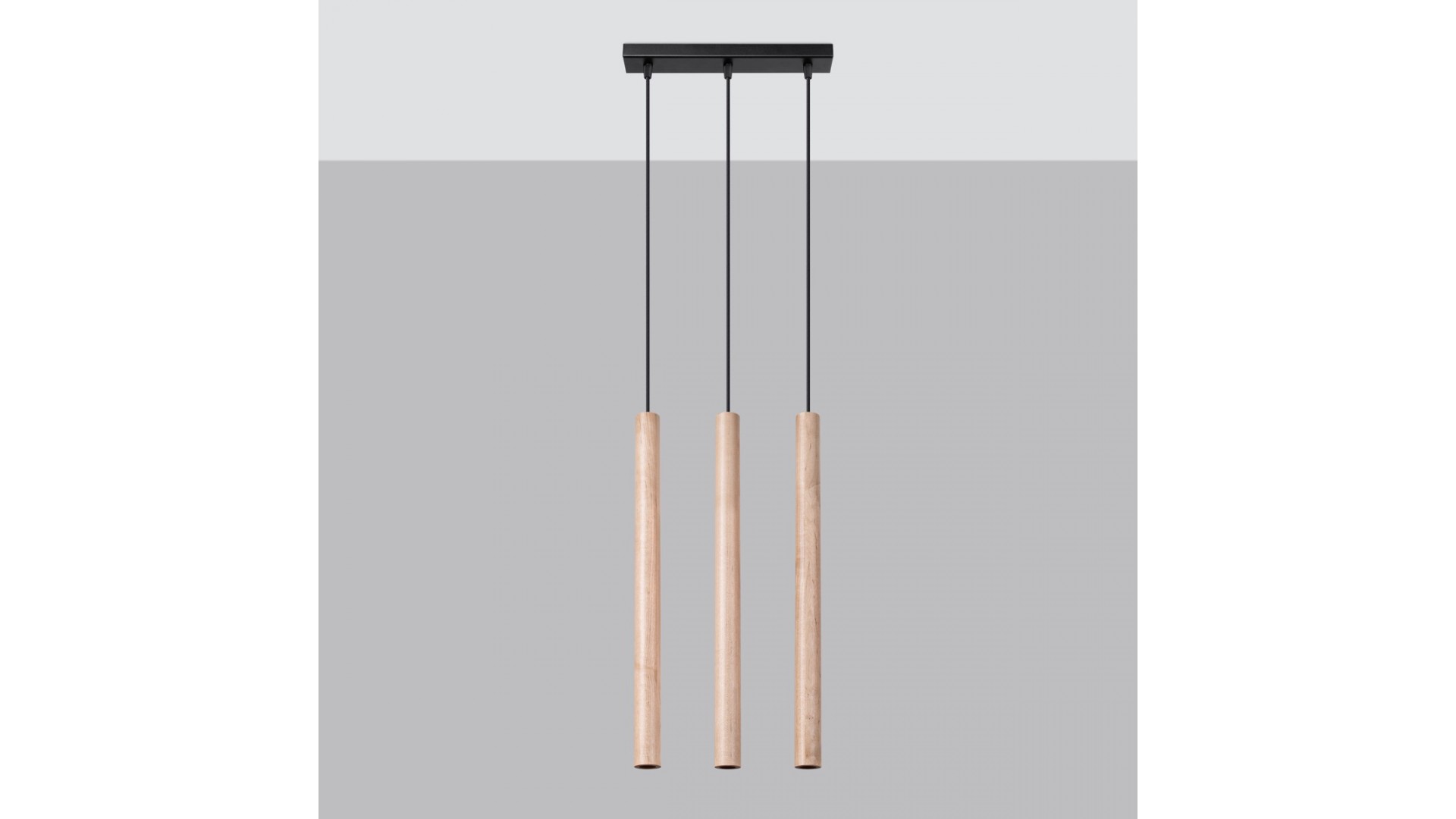 Lampa wisząca PASTELO 3L drewno Sollux SL.1267