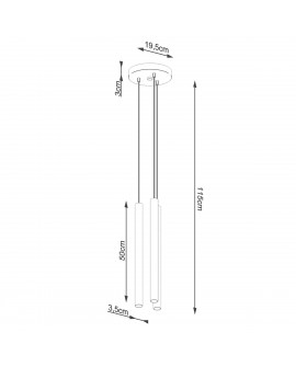 Lampa wisząca PASTELO 3P drewno Sollux SL.1268