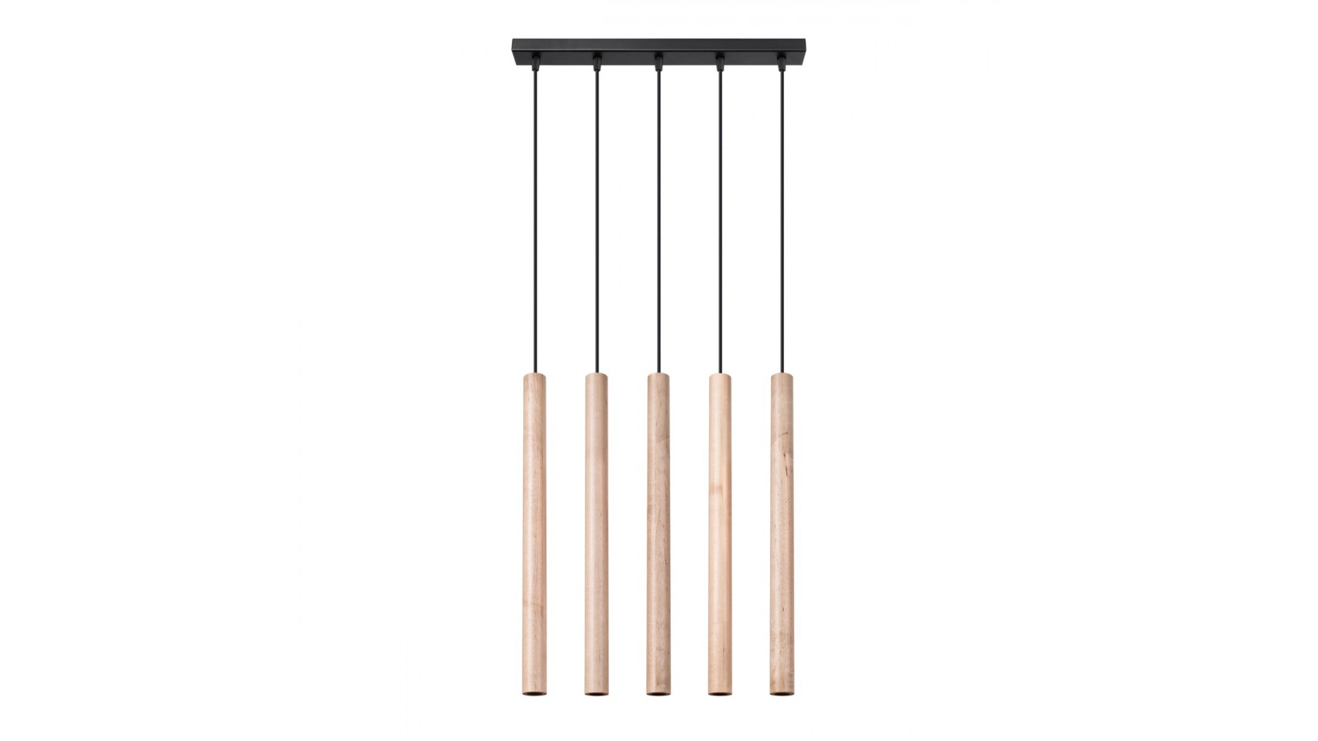 Lampa wisząca PASTELO 5L drewno Sollux SL.1269