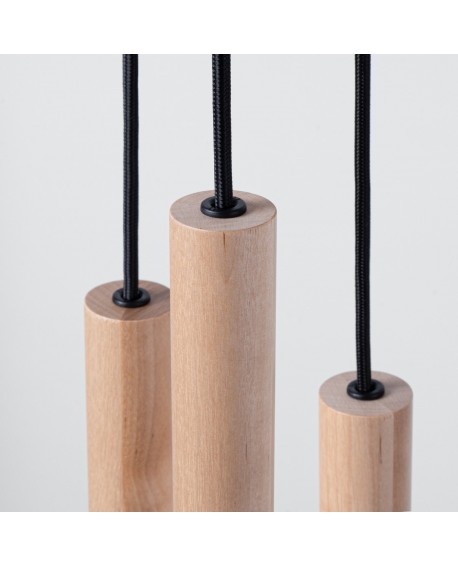 Lampa wisząca PASTELO 5P drewno Sollux SL.1270