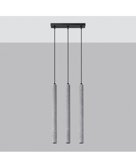 Lampa wisząca PASTELO 3L beton Sollux SL.1272