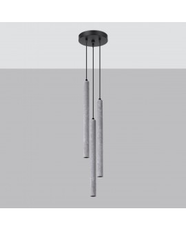 Lampa wisząca PASTELO 3P beton Sollux SL.1273