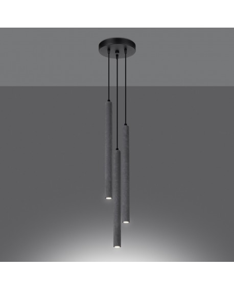 Lampa wisząca PASTELO 3P beton Sollux SL.1273