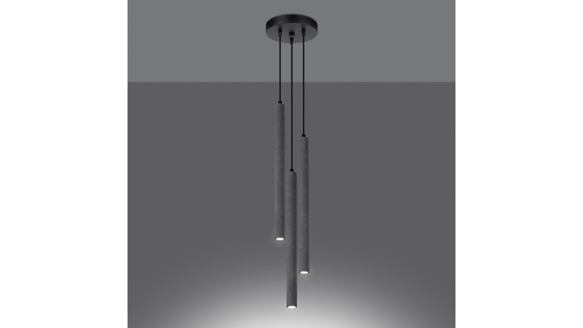Lampa wisząca PASTELO 3P beton Sollux SL.1273