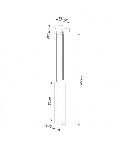 Lampa wisząca PASTELO 3P beton Sollux SL.1273