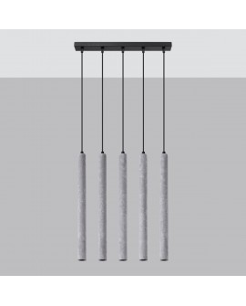 Lampa wisząca PASTELO 5L beton Sollux SL.1274