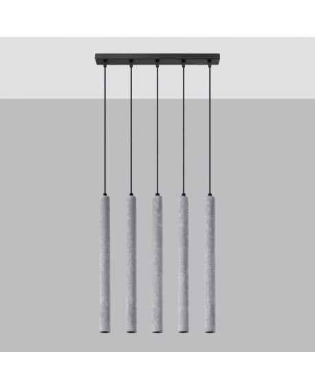 Lampa wisząca PASTELO 5L beton Sollux SL.1274
