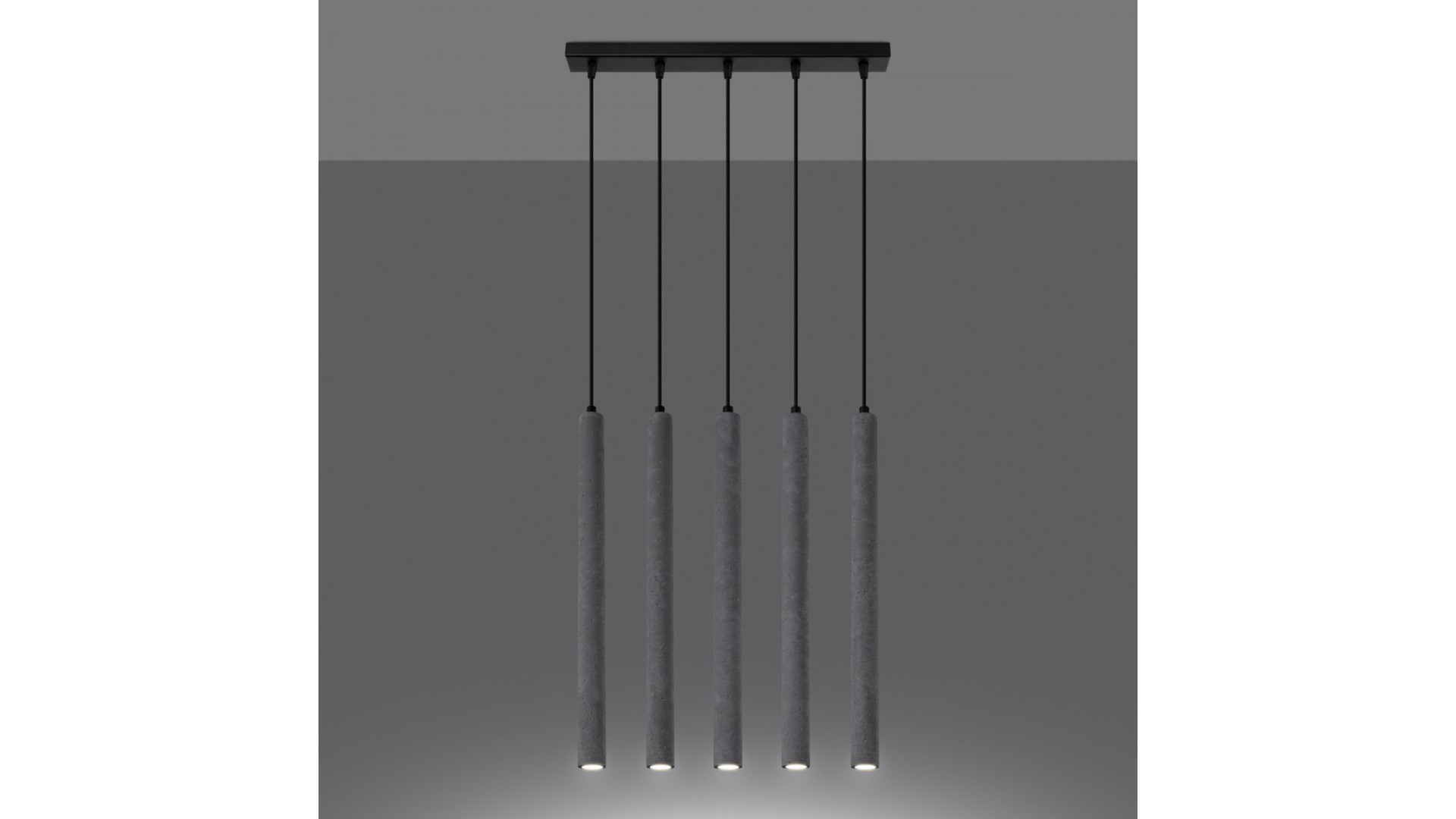 Lampa wisząca PASTELO 5L beton Sollux SL.1274