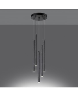Lampa wisząca PASTELO 5P beton Sollux SL.1275